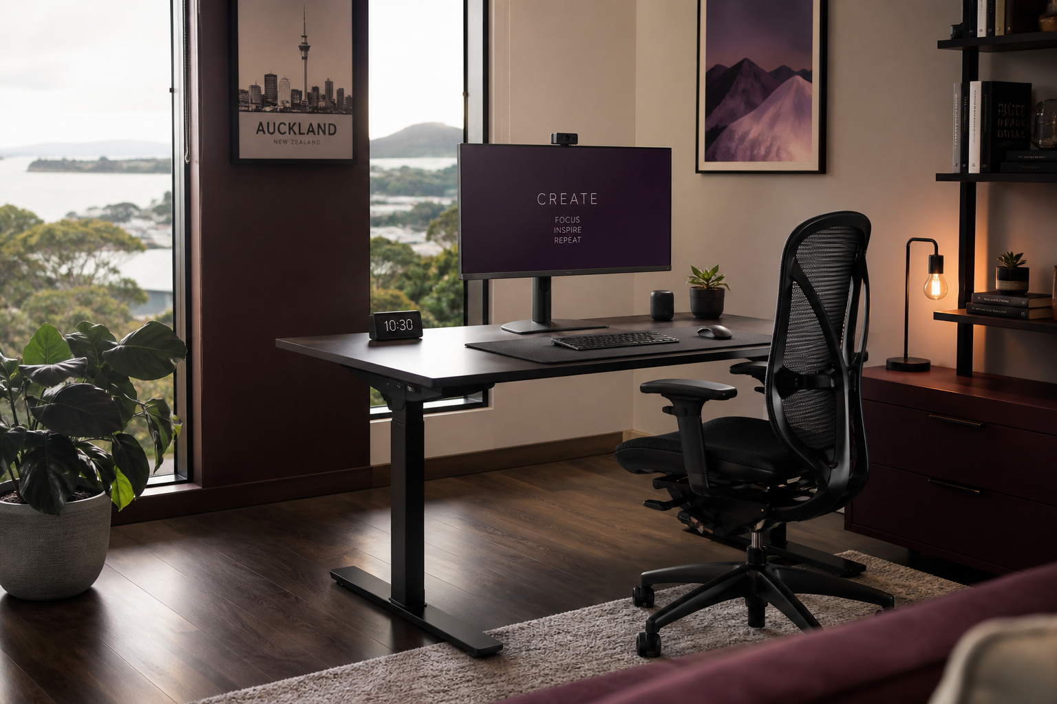 Sparkwyshoulder ergonomic home office workspace setup
